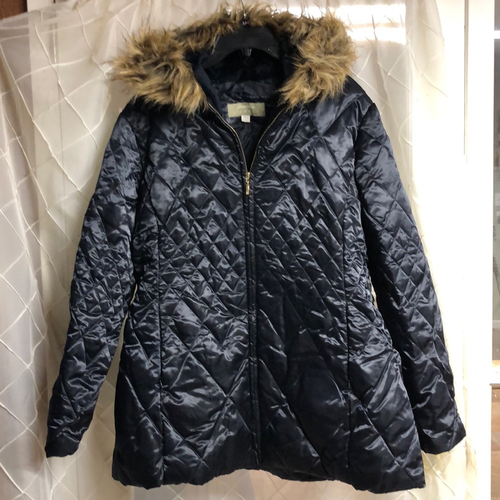 Liz Claiborne Faux fur black Jacket XXL